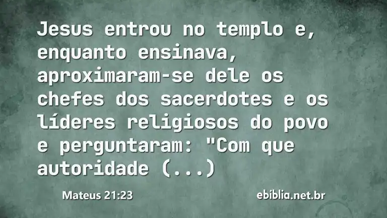 Mateus 21:23