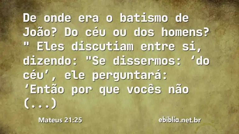 Mateus 21:25