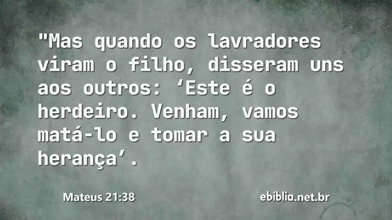 Mateus 21:38