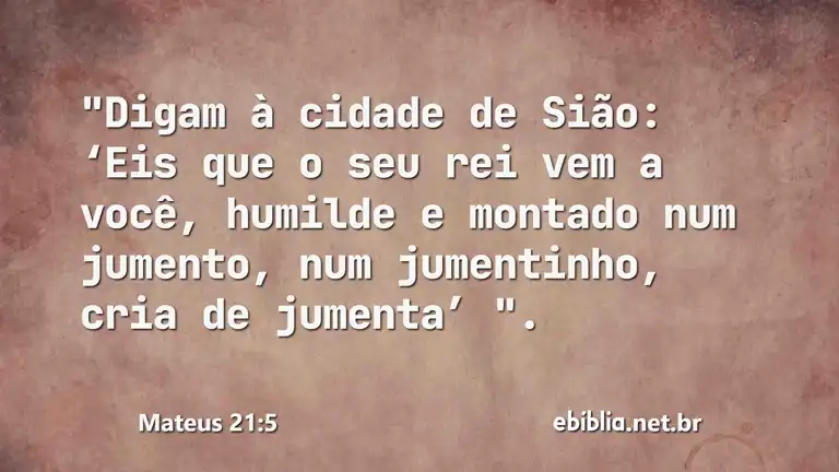 Mateus 21:5