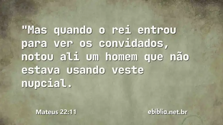 Mateus 22:11