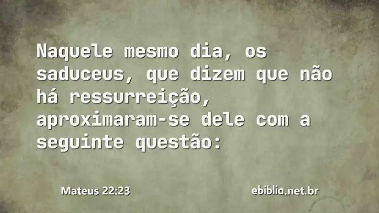 Mateus 22:23