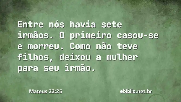 Mateus 22:25