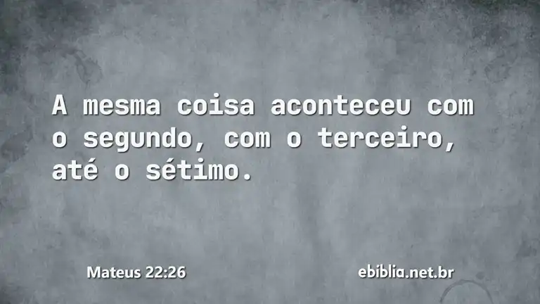 Mateus 22:26