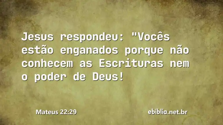 Mateus 22:29