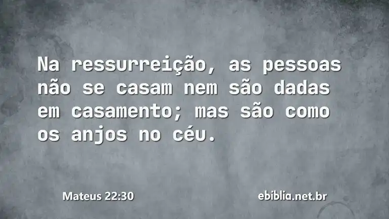 Mateus 22:30