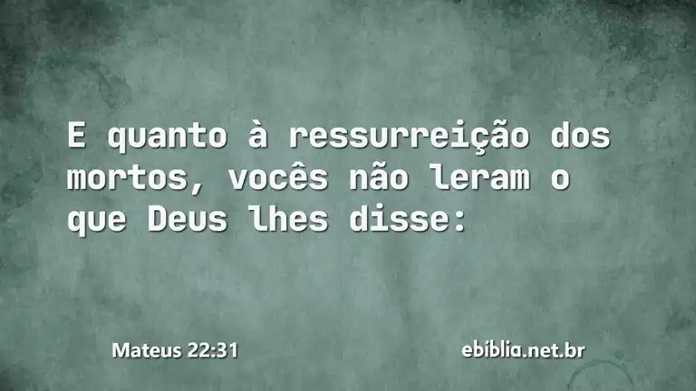 Mateus 22:31