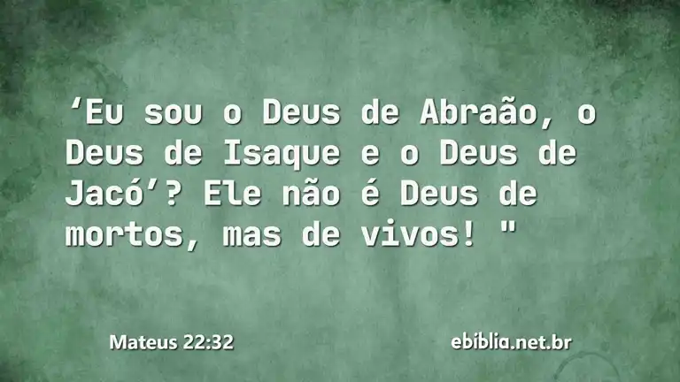 Mateus 22:32