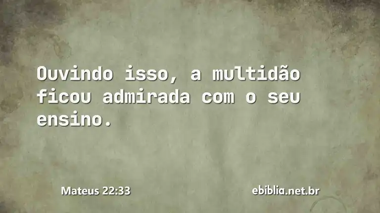 Mateus 22:33