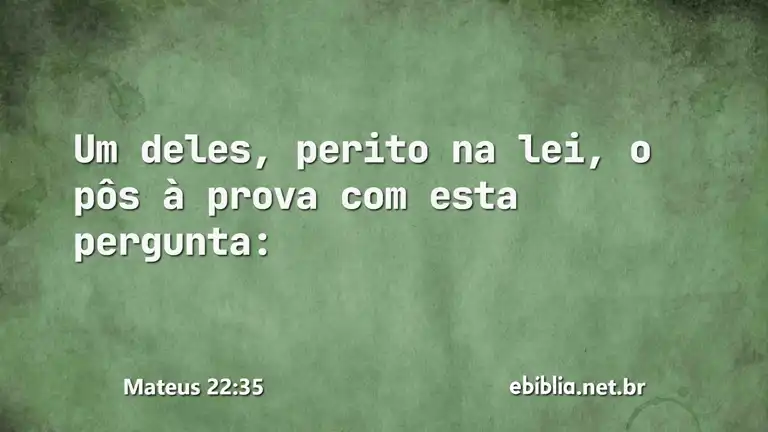 Mateus 22:35