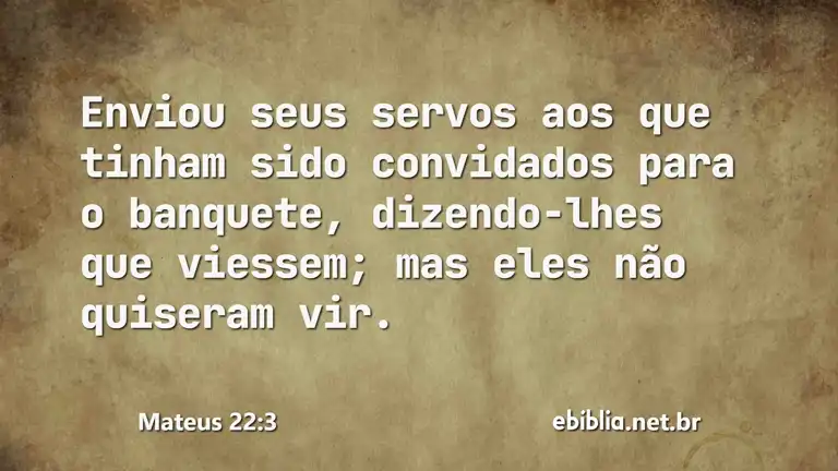 Mateus 22:3