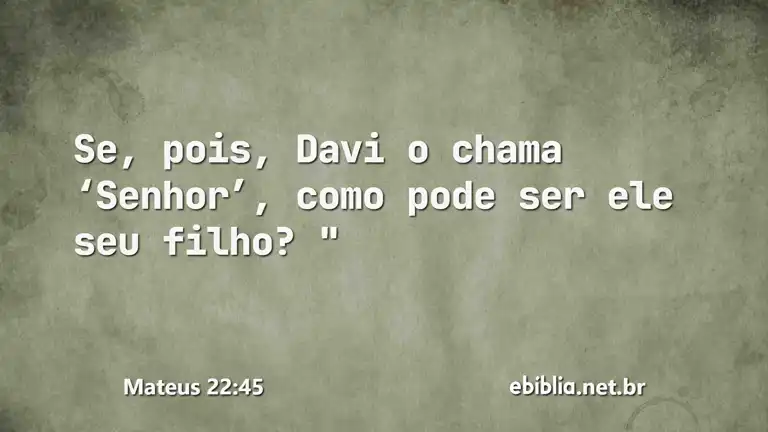 Mateus 22:45