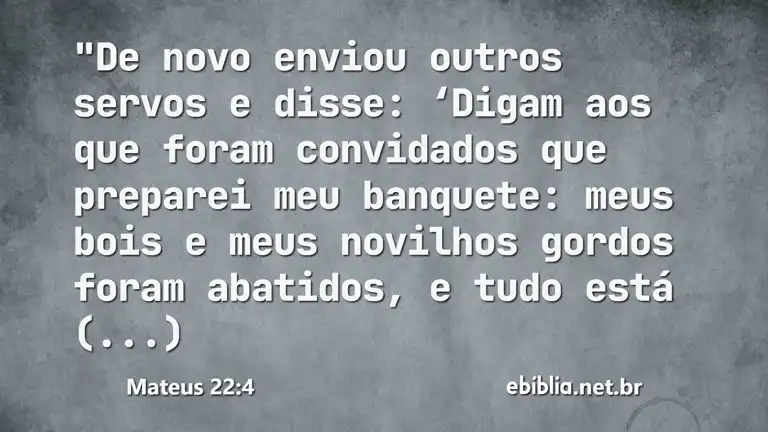 Mateus 22:4