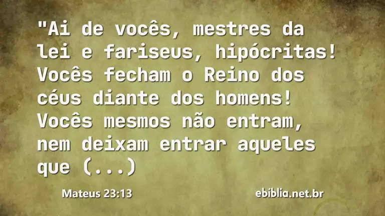 Mateus 23:13