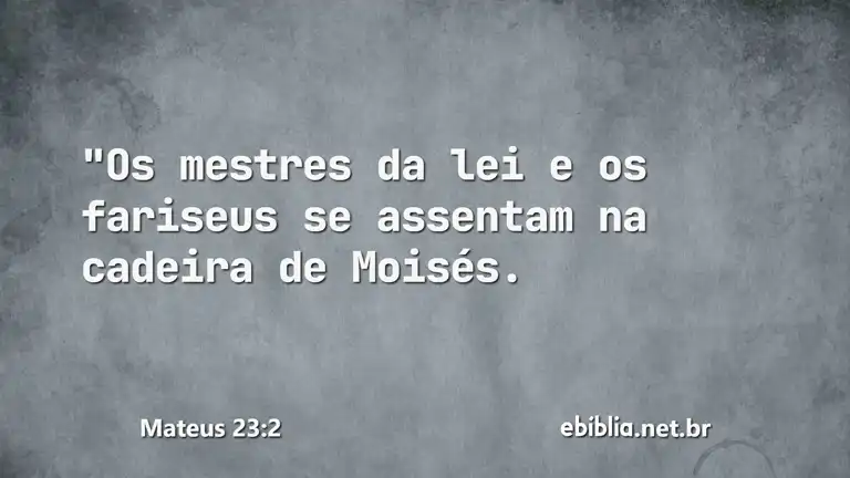 Mateus 23:2