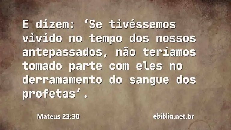 Mateus 23:30