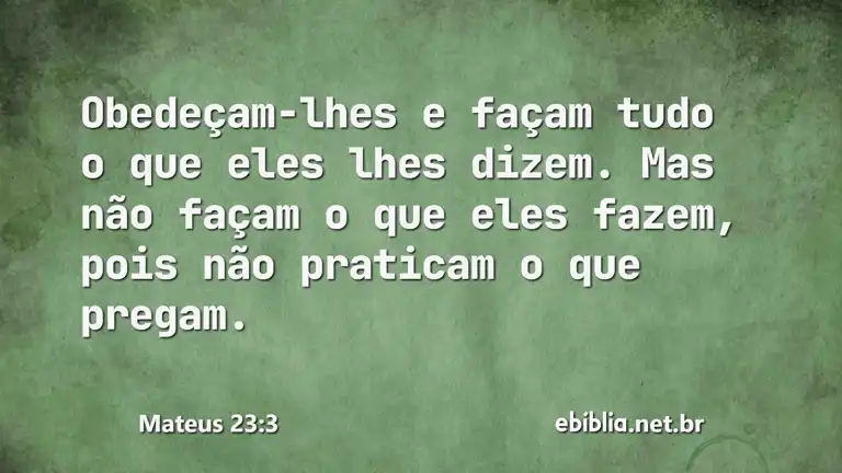 Mateus 23:3