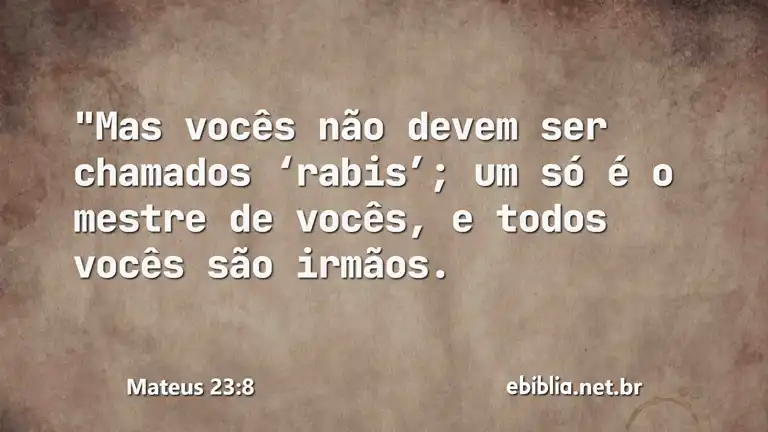 Mateus 23:8