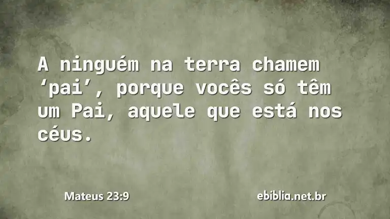 Mateus 23:9