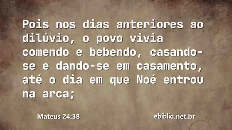 Mateus 24:38