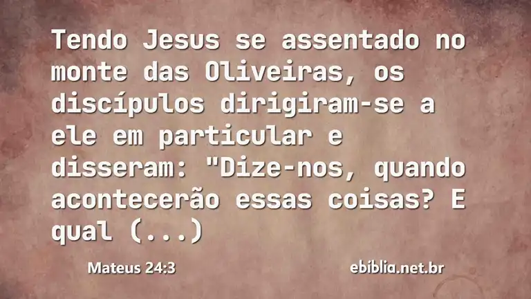 Mateus 24:3