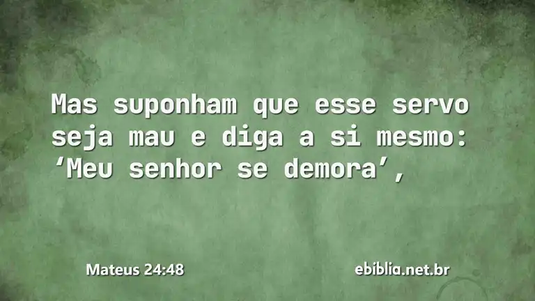 Mateus 24:48