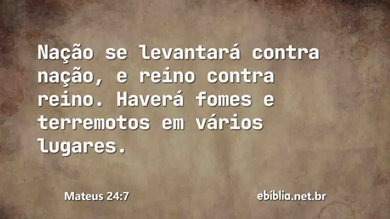 Mateus 24:7