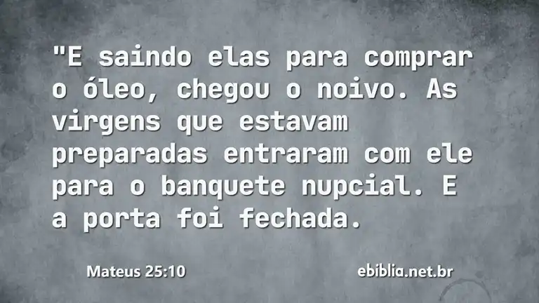 Mateus 25:10