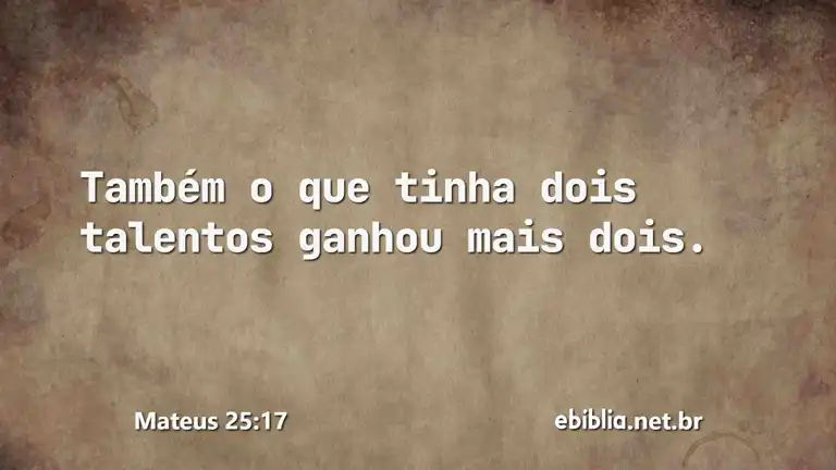 Mateus 25:17