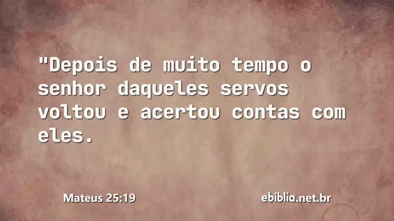 Mateus 25:19