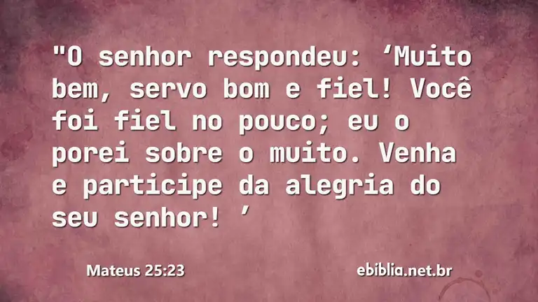 Mateus 25:23