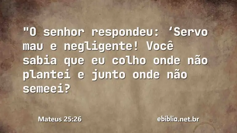 Mateus 25:26