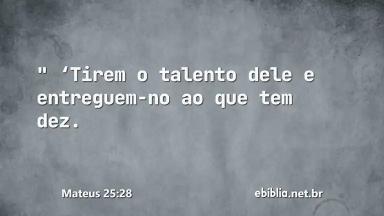 Mateus 25:28