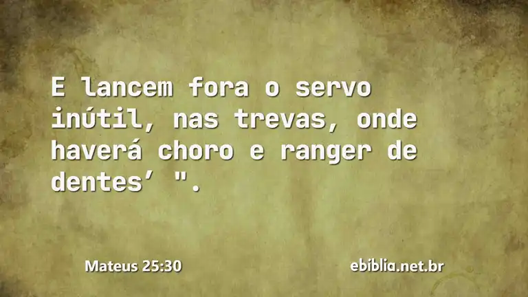 Mateus 25:30