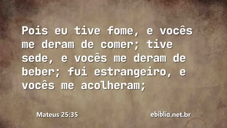 Mateus 25:35