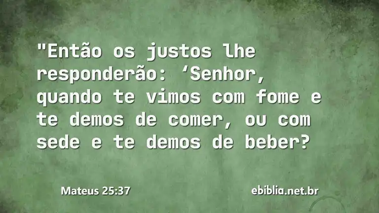 Mateus 25:37