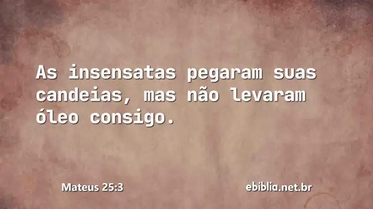 Mateus 25:3