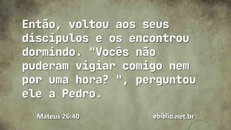 Mateus 26:40