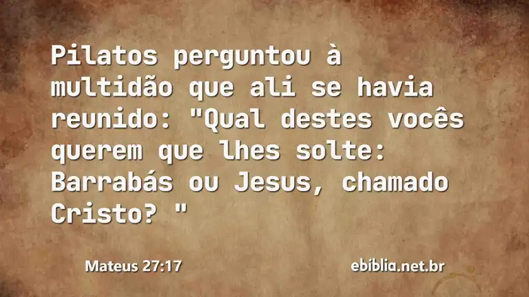 Mateus 27:17