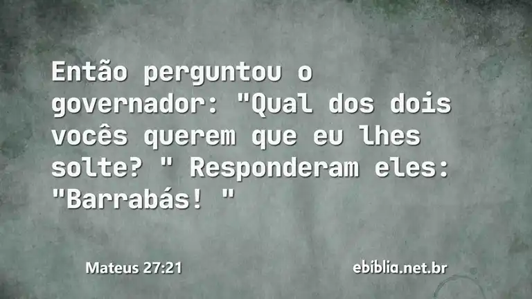 Mateus 27:21