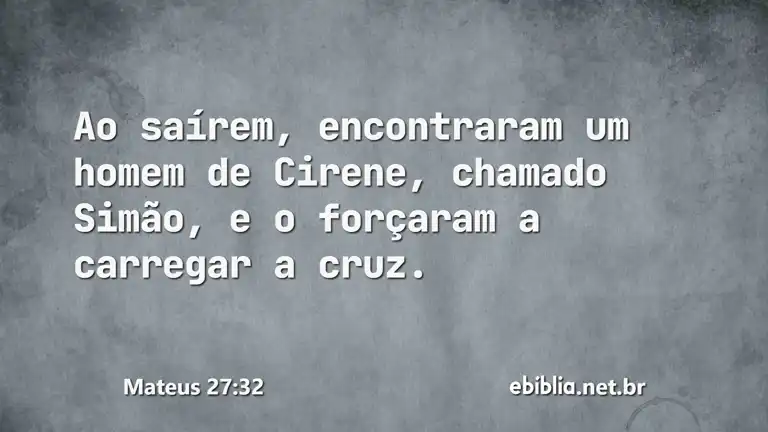 Mateus 27:32