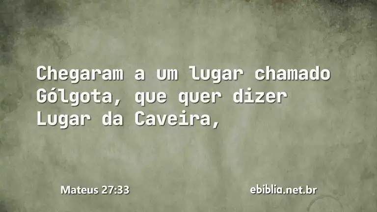 Mateus 27:33