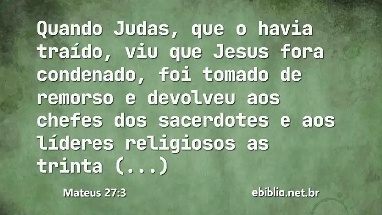 Mateus 27:3