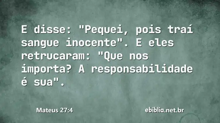 Mateus 27:4