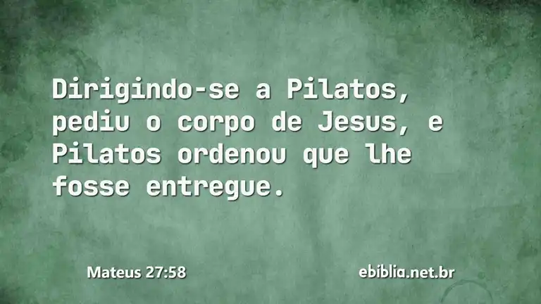 Mateus 27:58