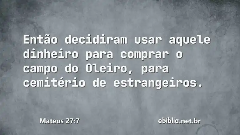 Mateus 27:7