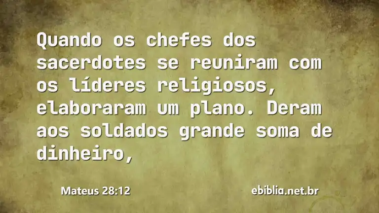 Mateus 28:12