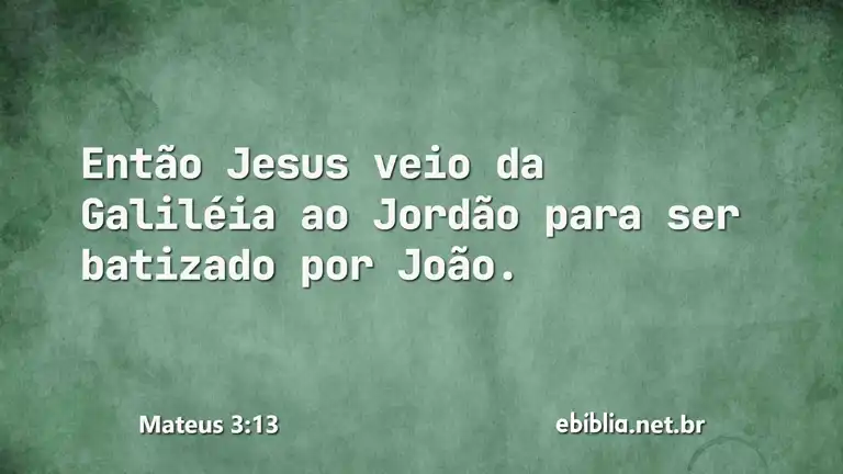 Mateus 3:13