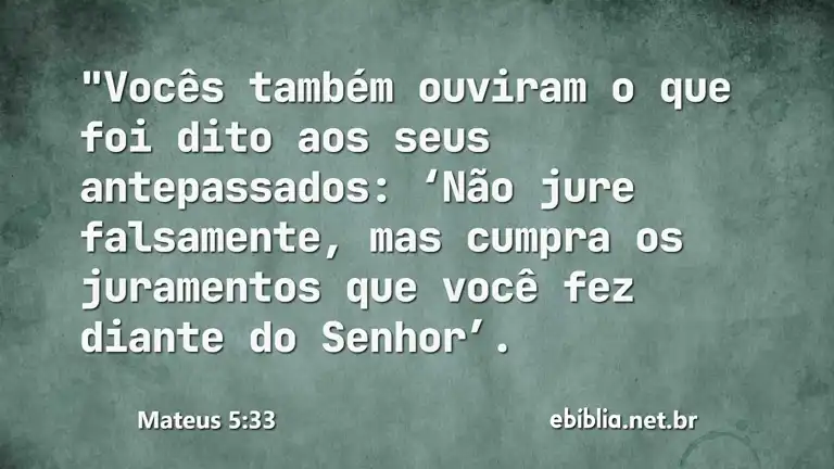 Mateus 5:33