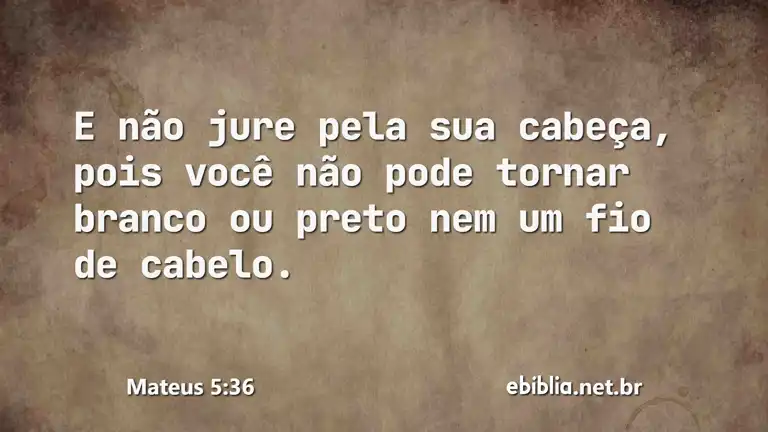 Mateus 5:36